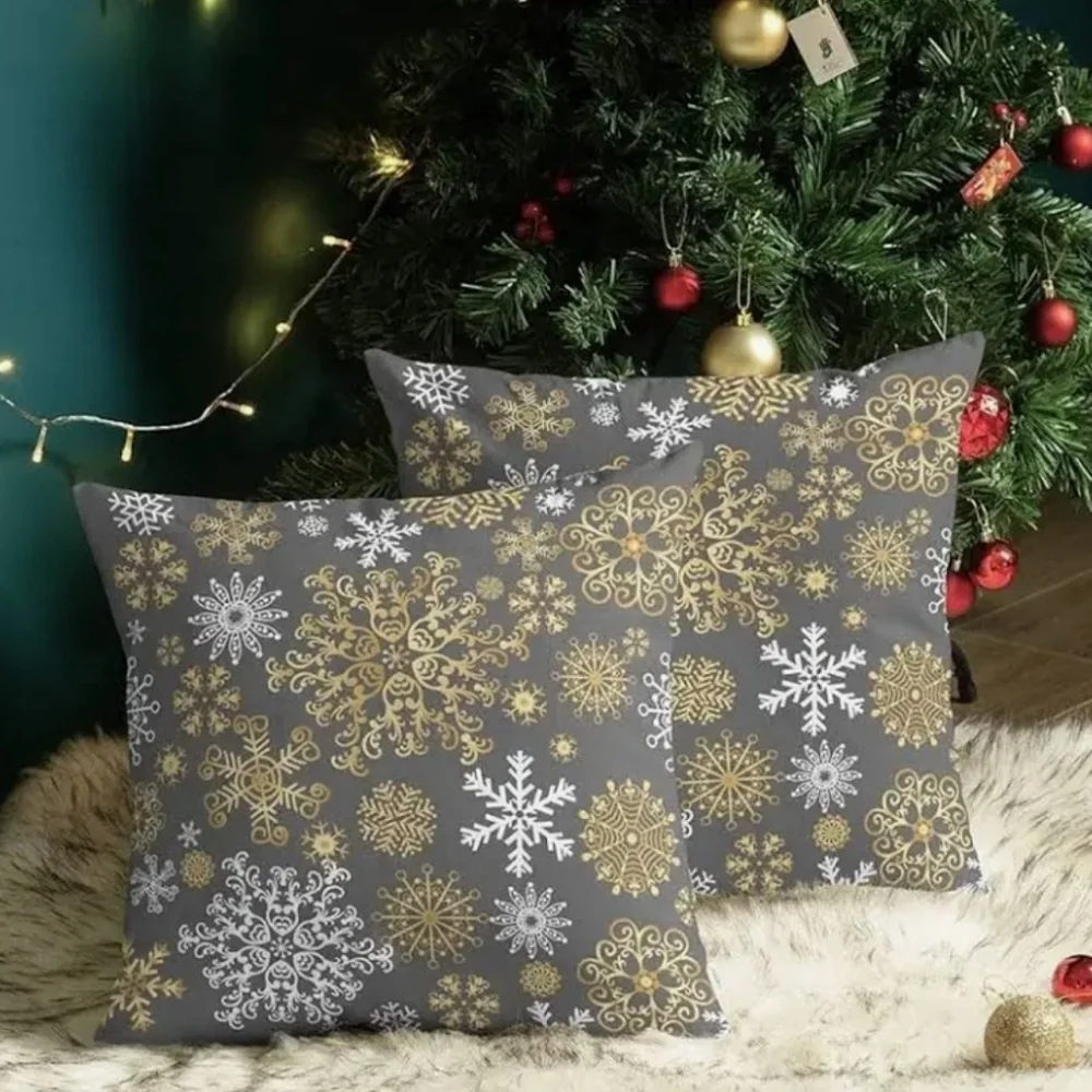 2 Cozy Fleece Throw Pillow Case Covers 17.5